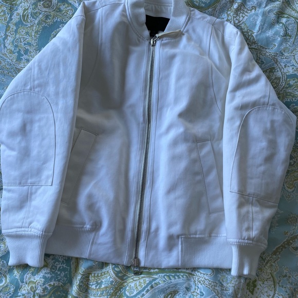J.Crew Collection White Bomber Jacket - Picture 2 of 7